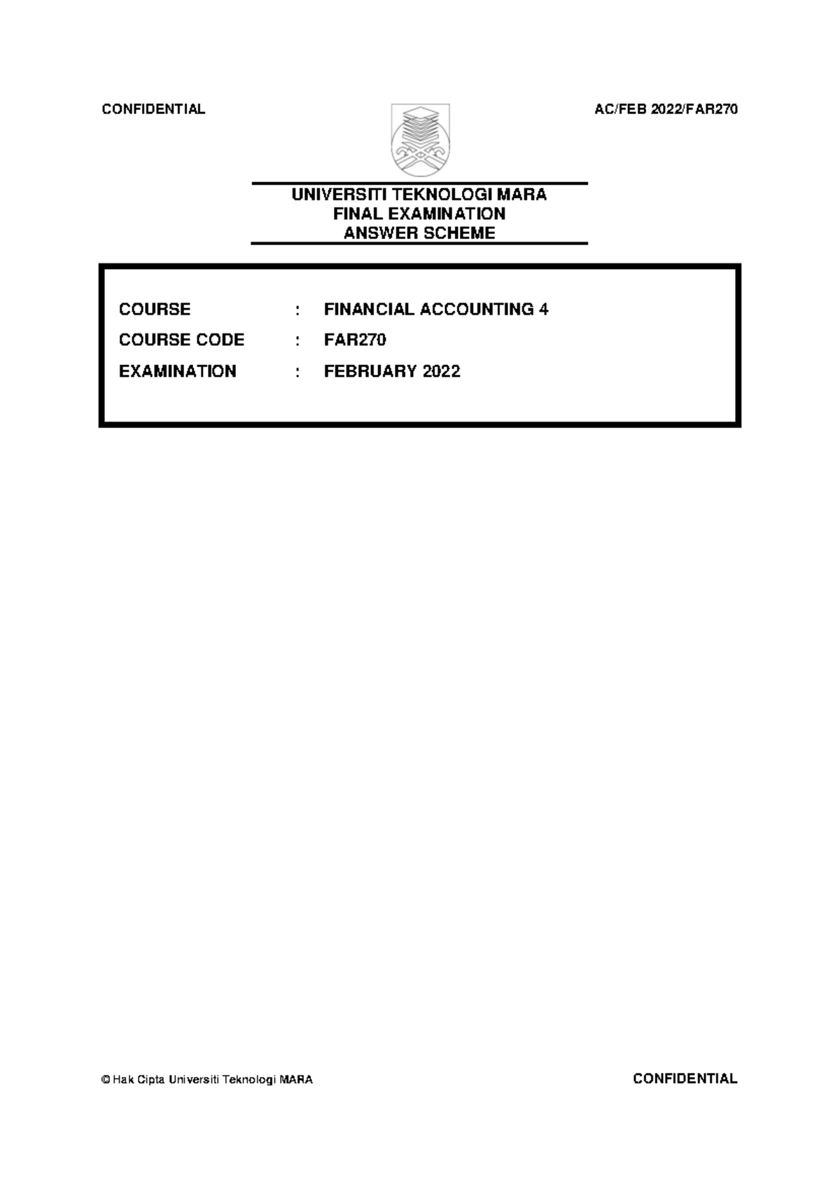 FAR270 FEB 2022 SS - practice material - UNIVERSITI TEKNOLOGI MARA ...