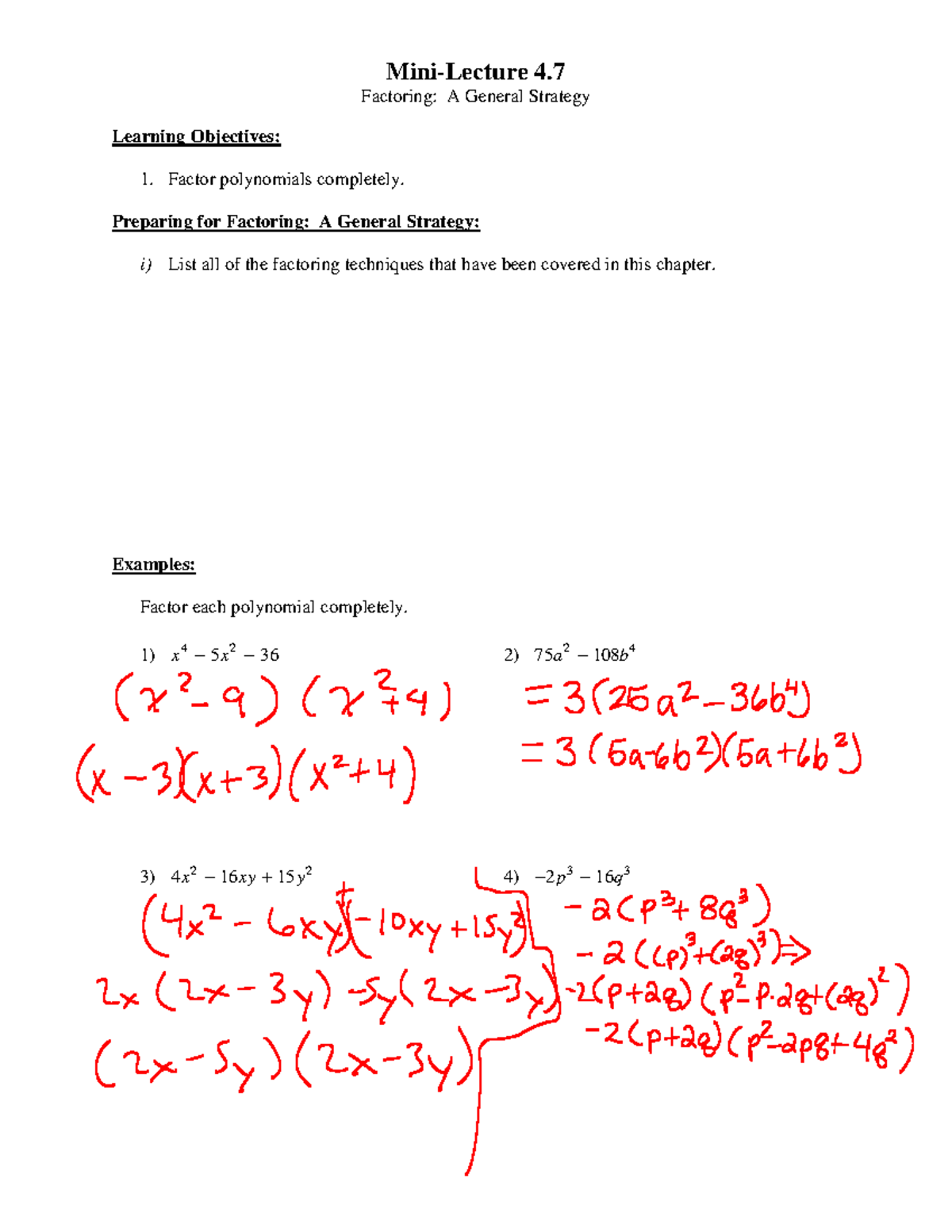 4-7c - will help you in math and help you critically - Mini-Lecture 4 ...