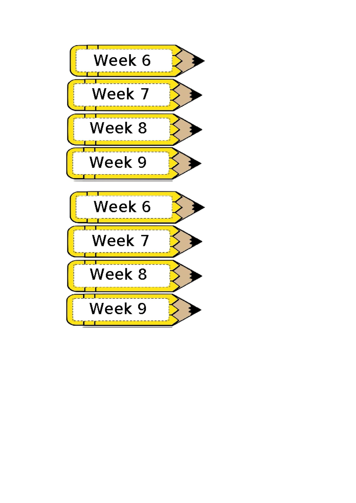 Tabbings - Supplementary - Basic Education Course - Week - Week Week ...