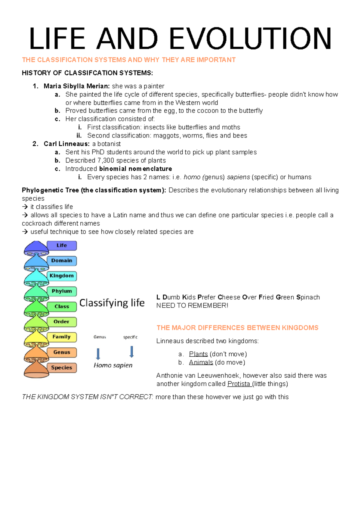 Life And Evolution - Lecture Notes All - LIFE AND EVOLUTION THE ...