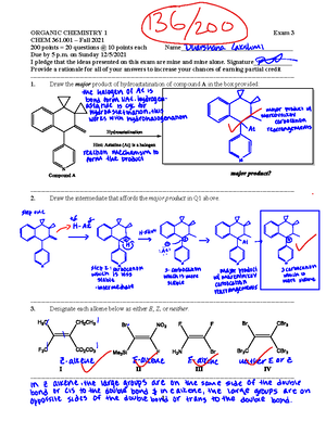 Ochem Exam Extra Credit - CHEM 361 - Studocu