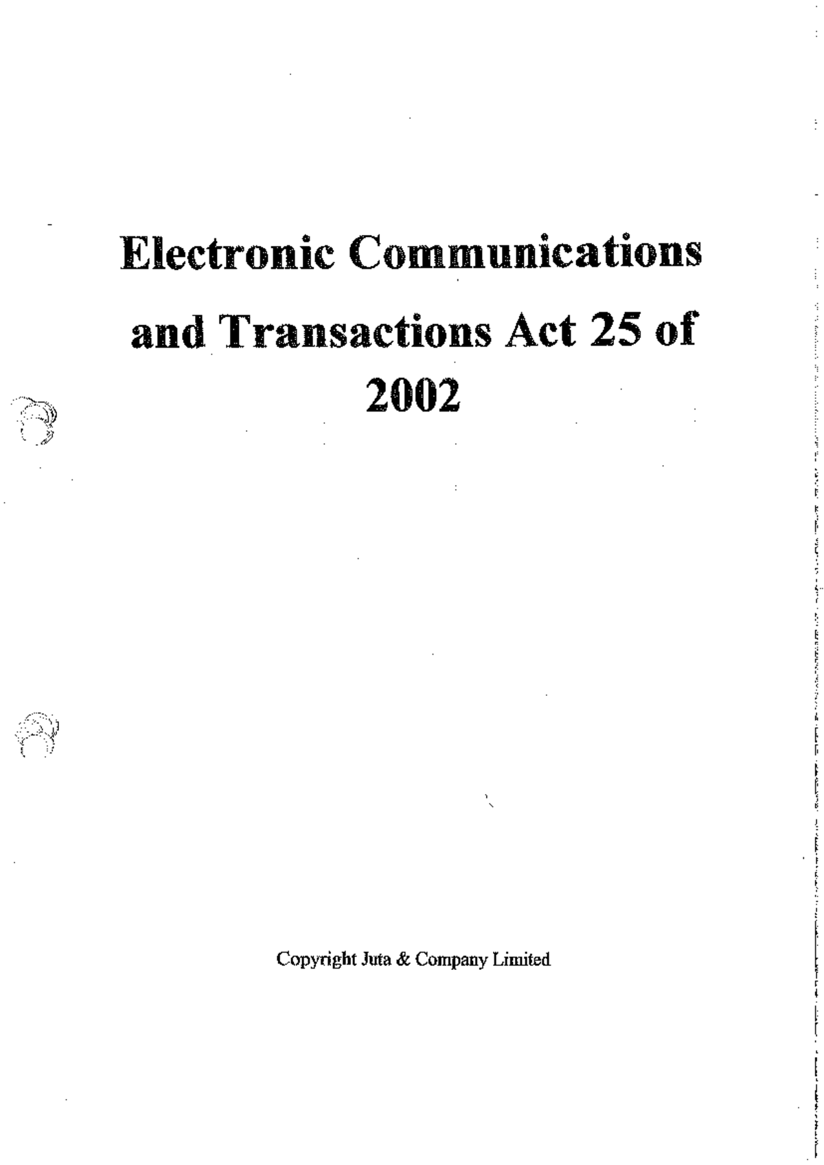 ECT Act 25 of 2002 and Amendment Bill - COS783 - Studocu