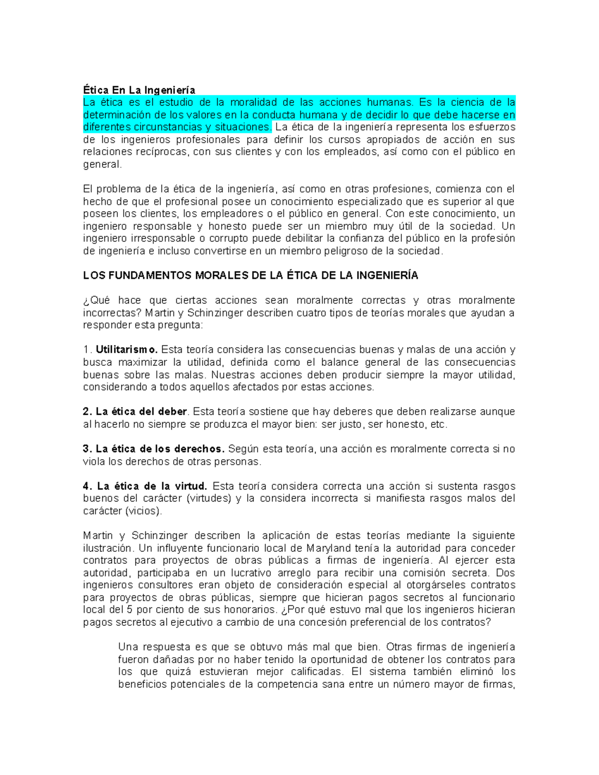 Etica En La Ingenieria - Leer El Documento - Ética En La Ingeniería La ...