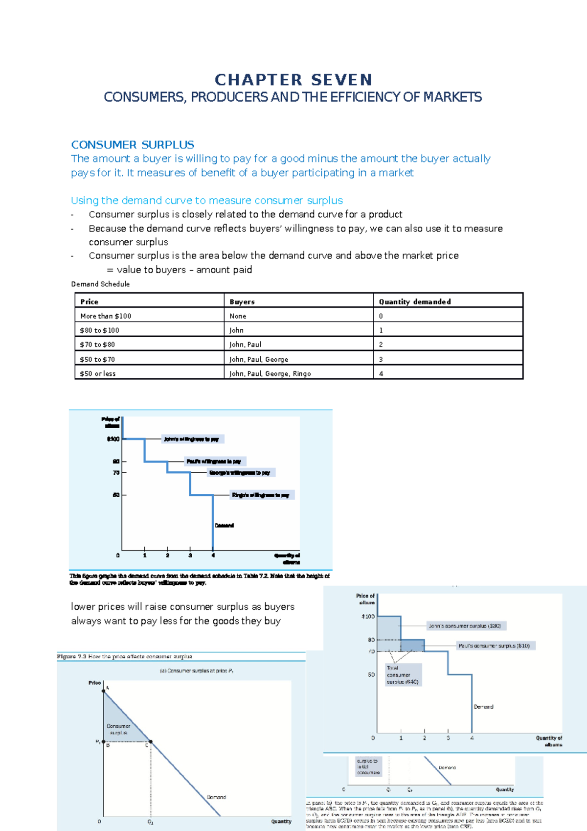 Chapter Seven - summary notes - CHAPTER SEVEN CONSUMERS, PRODUCERS AND ...