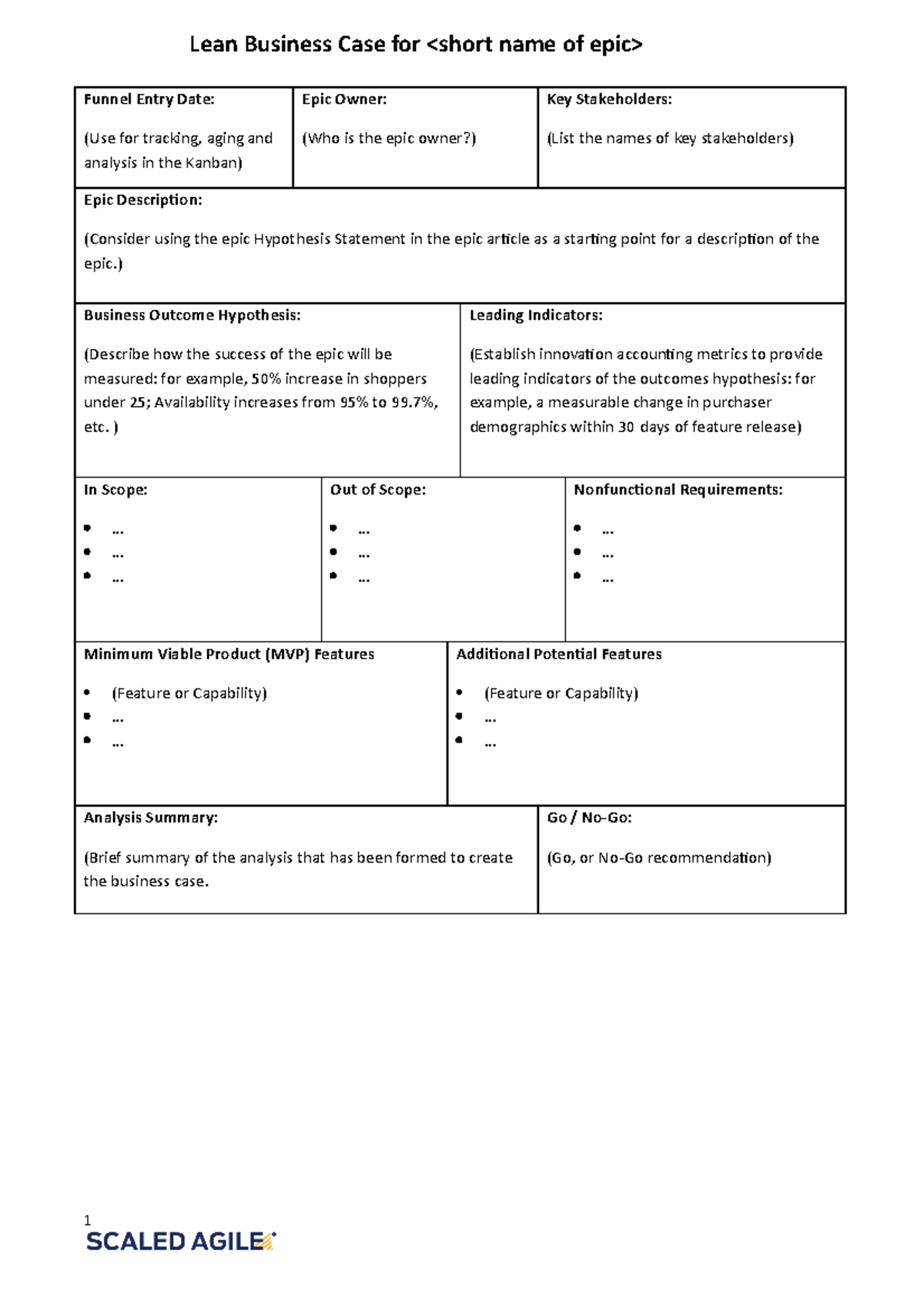 Lean Business Case V7 - Understanding a lean case versus a traditional ...