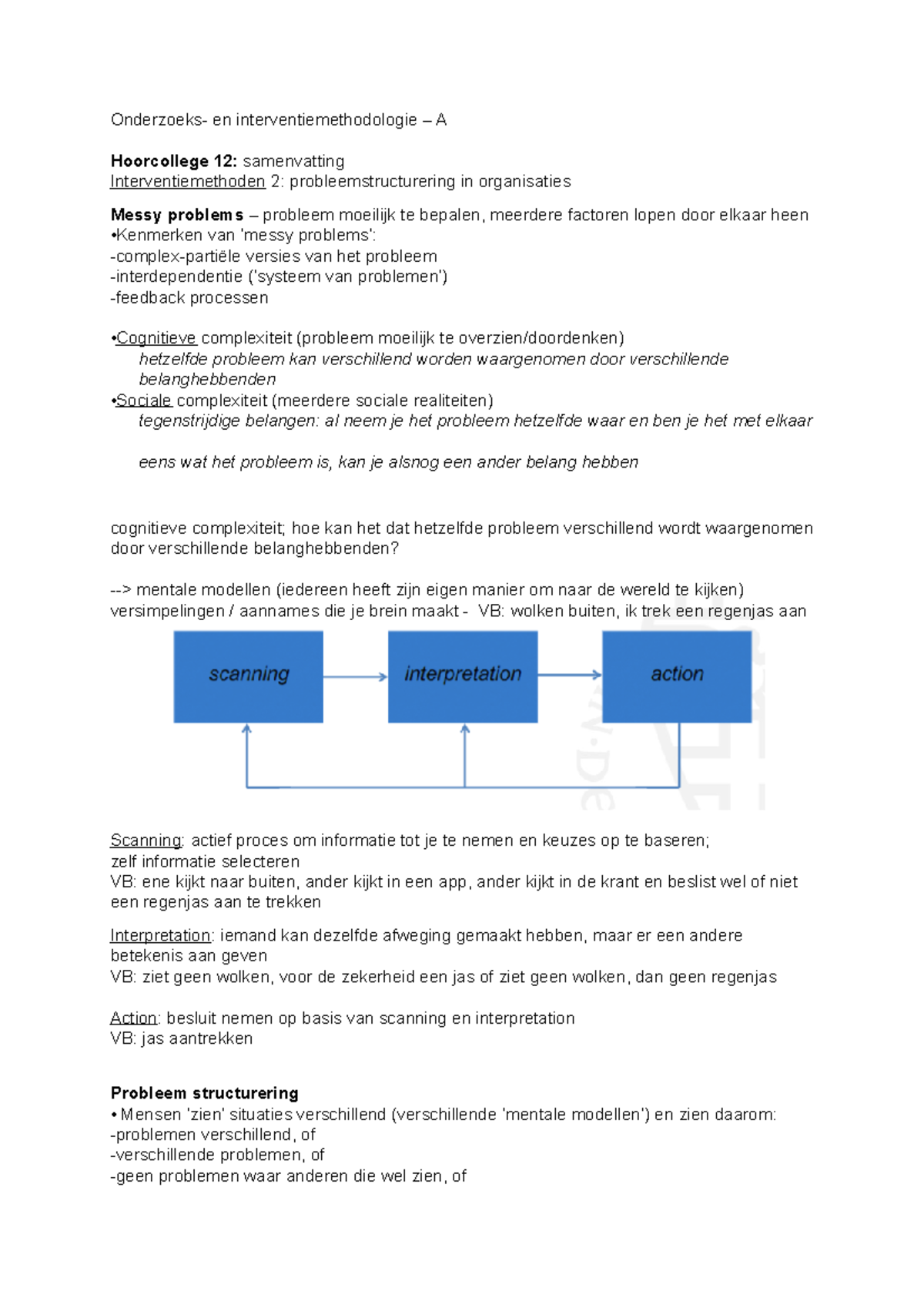 OIMA - College 12 (samenvatting) - Onderzoeks- En ...