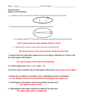 Kepler Laws Review Answers - Name Key________________________ Favorite Ellipse: - Studocu kepler-laws-review-answers-name-key-favorite-ellipse-studocu