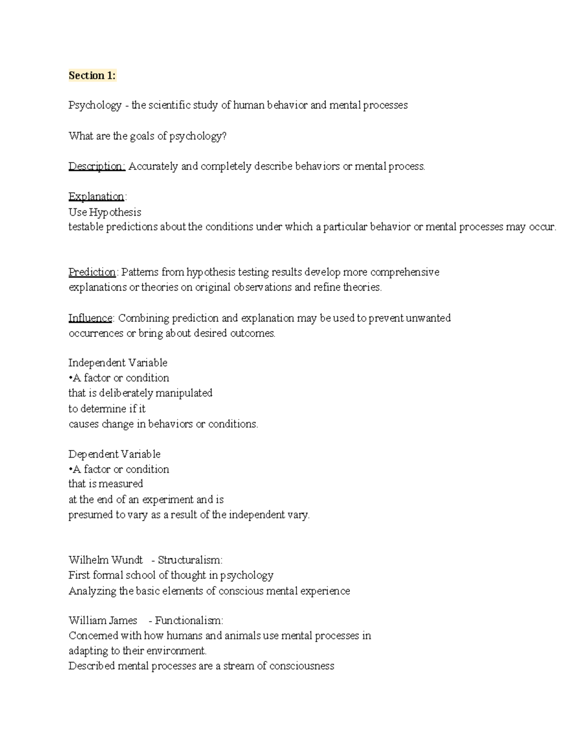 Psychology exam chapters 14 Section 1 Psychology the scientific
