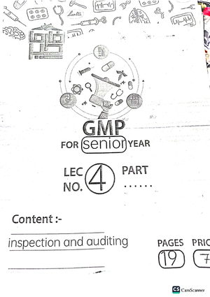 GMP L3 pharmakheir - note on lecture - Good Manufacturing Practice ...