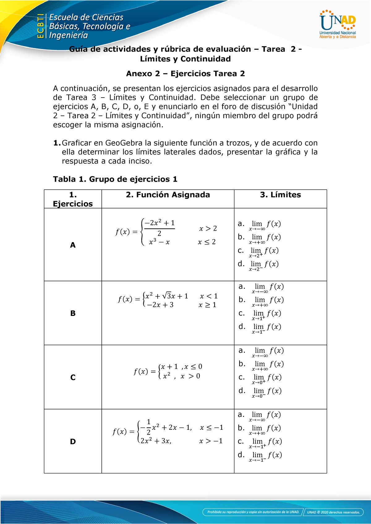 Anexo 2 - Ejercicios Tarea 2 - Guía De Actividades Y Rúbrica De ...