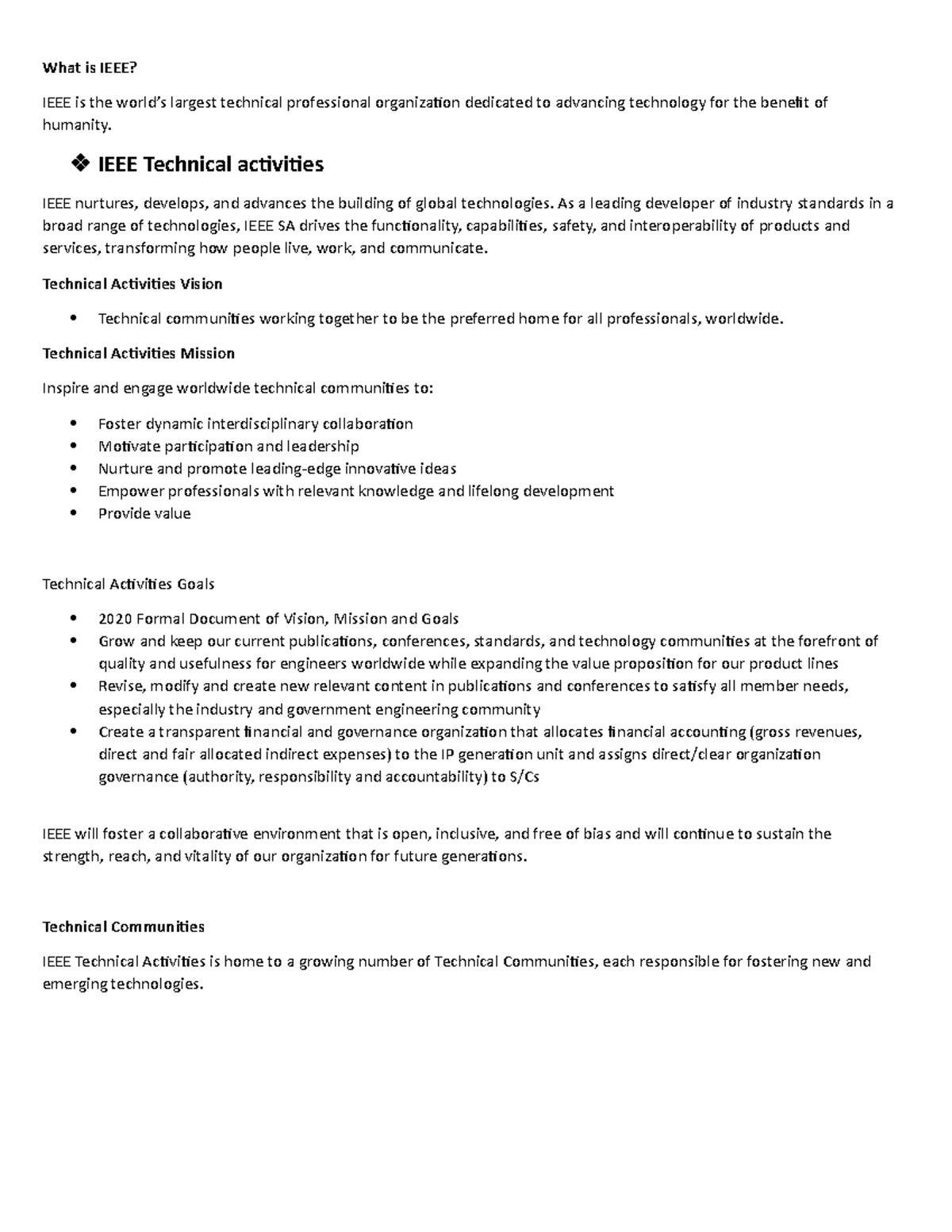 Institute of Electrical and Electronics Engineers. - What is IEEE? IEEE ...