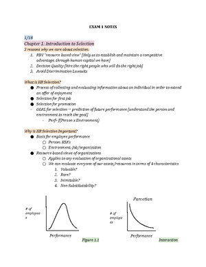 Exam 3 Notes - 3/ Chapter 8: Validity of Selection Procedures An ...