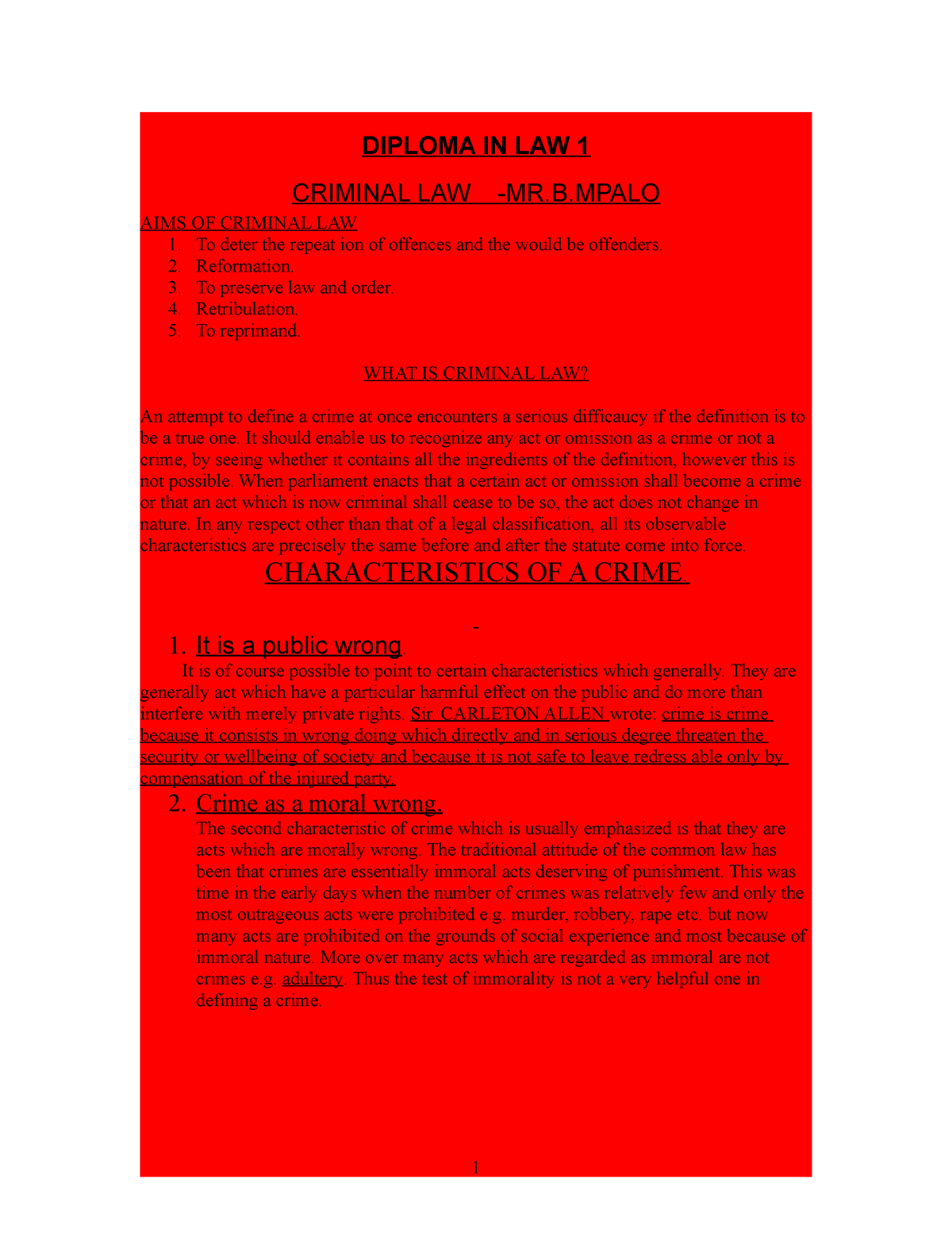 criminal-law-diploma-in-law-1-criminal-law-mr-b-aims-of-criminal-law