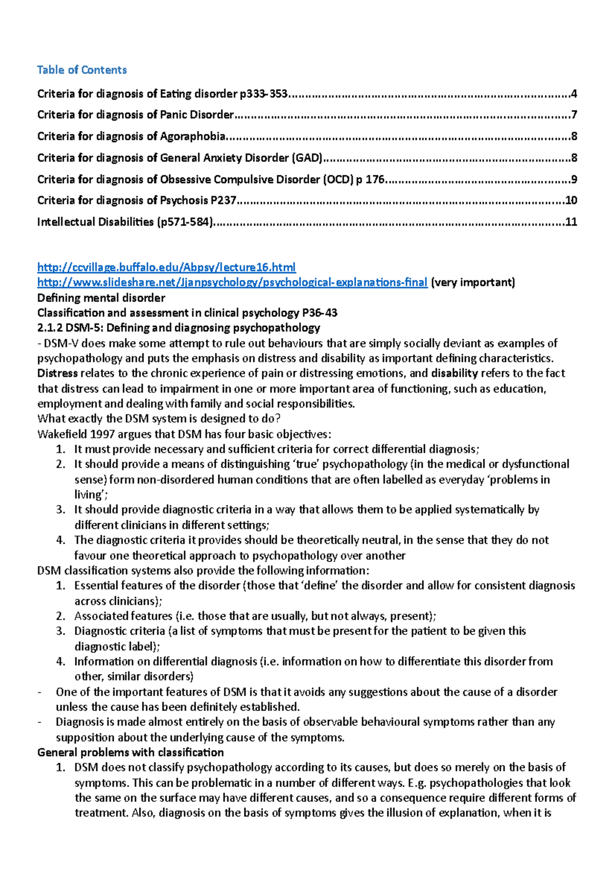 summary-dsm-v-criteria-table-of-contents-criteria-for-diagnosis-of