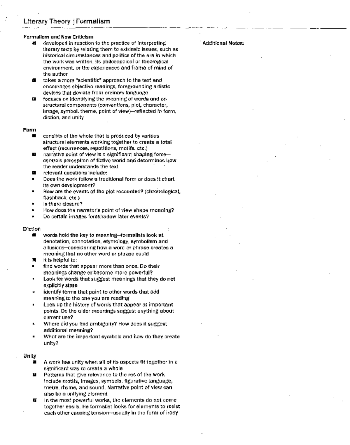 Lit Theory Overview - Girl - Uterary Theory I Formalism Formalism and ...