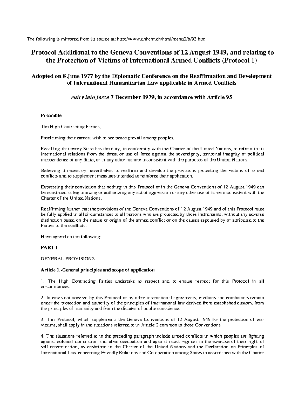 LCP4801-genevaprotocol 1 about the geneva protocol - The following is ...