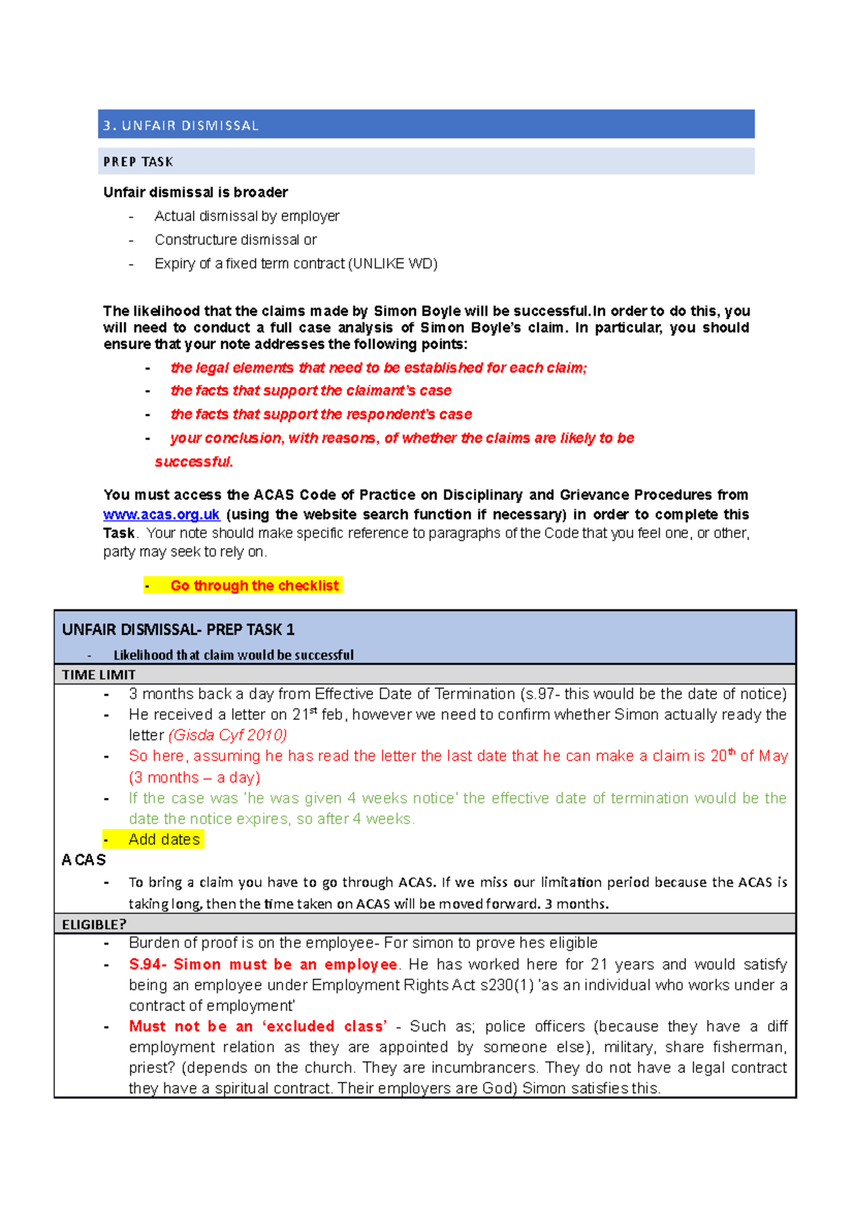 3 Unfair Dismissal 3 UNFAIR DISMISSAL PREP TASK Unfair Dismissal Is   Thumb 1200 1698 