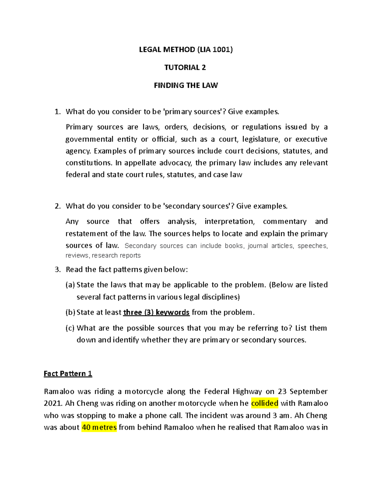 Legal Method Tutorial 2 Sources For Legal Research Legal Method Lia Legal Method Tutorial 2 Sources For Legal Research Legal Method Lia