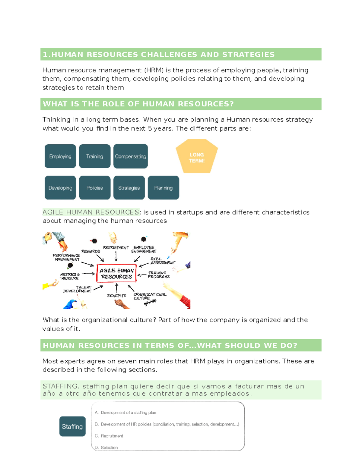 1.Human resources challenges and strategies 1 RESOURCES CHALLENGES