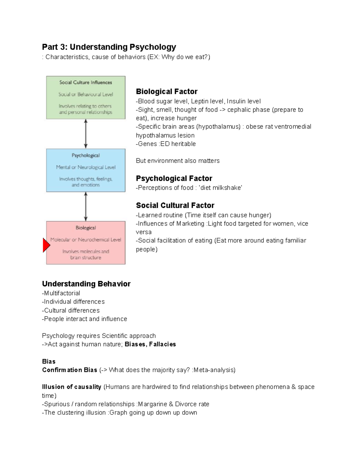 PSY100 - Summary Introductory Psychology - Part 3: Understanding ...