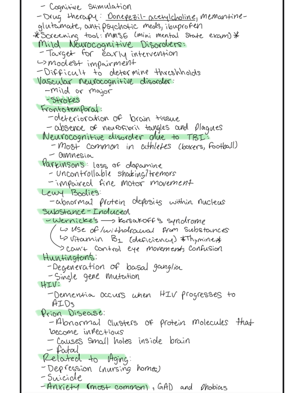 chapter 14 case study for neurocognitive disorders alex