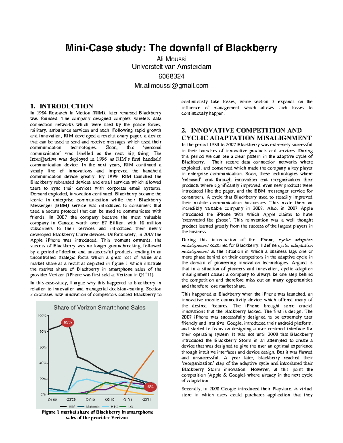 Mini Case Study Blackberry - BX2077:03 - JCU - Studocu