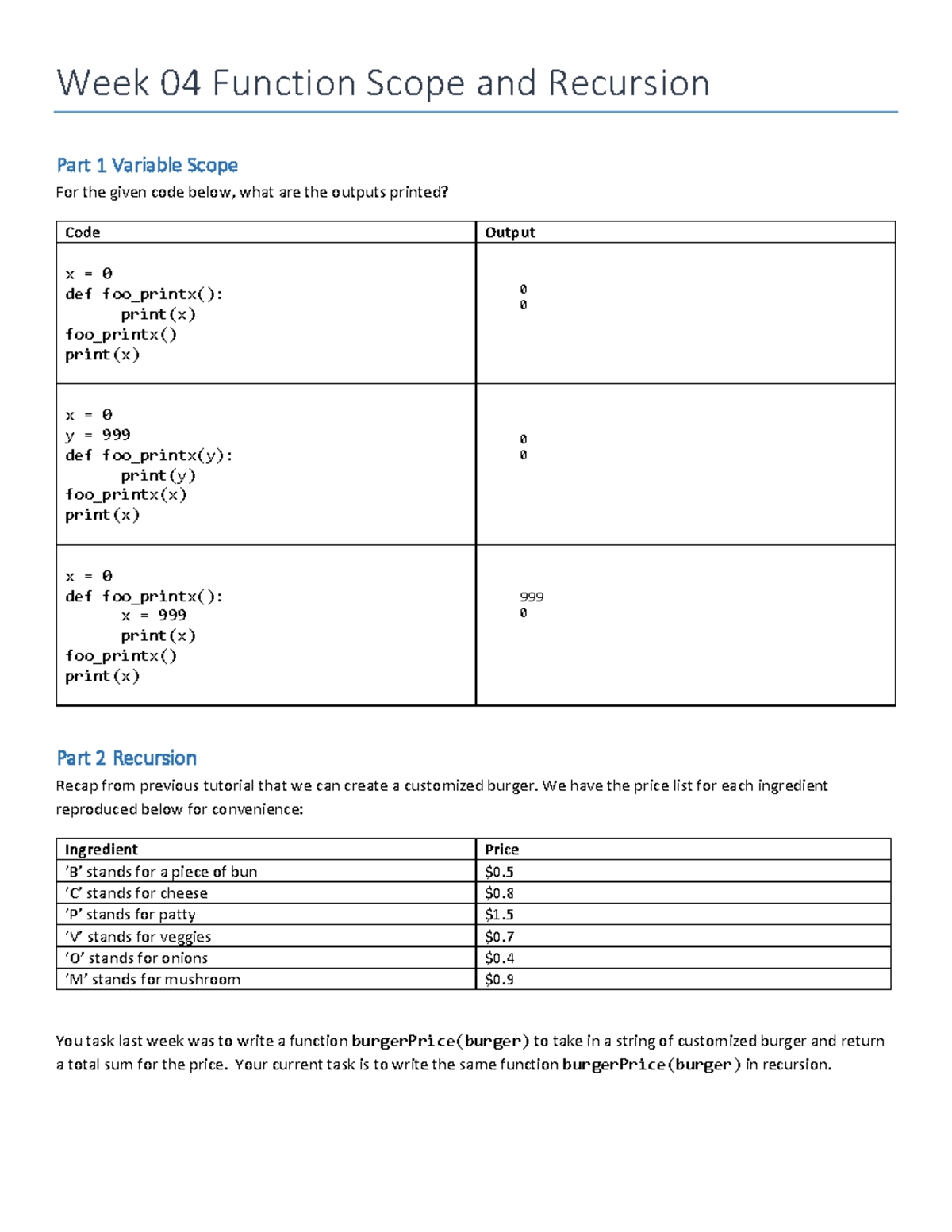 Week+04+Tutorial+Worksheet - Week 04 Function Scope and Recursion Part ...