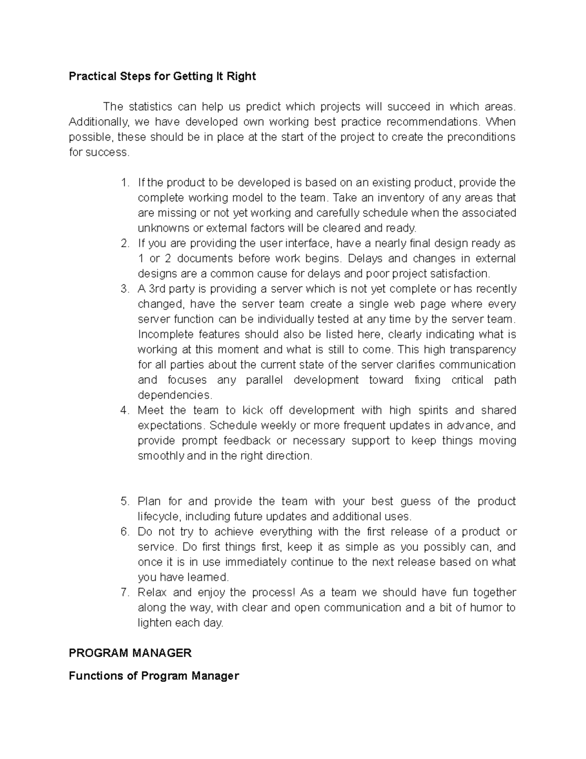 Practical Steps for Getting It Right - Additionally, we have developed ...