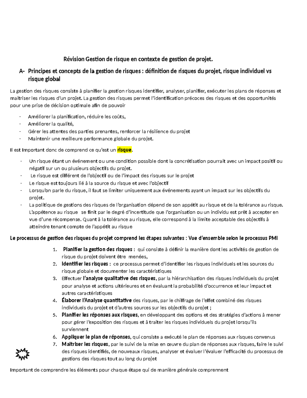 PROJ 30415-Révision Gestion de risque en contexte de gestion de projet ...