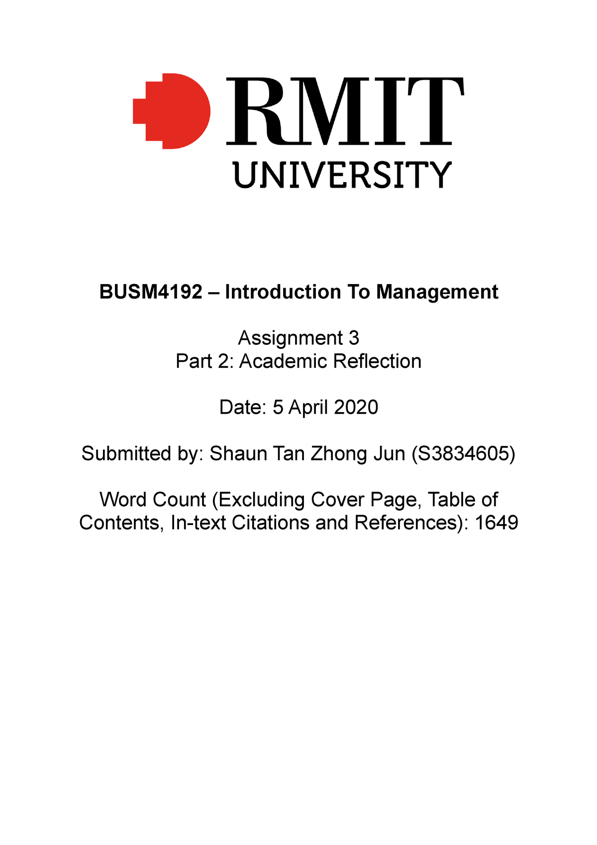 introduction to management assignment 3