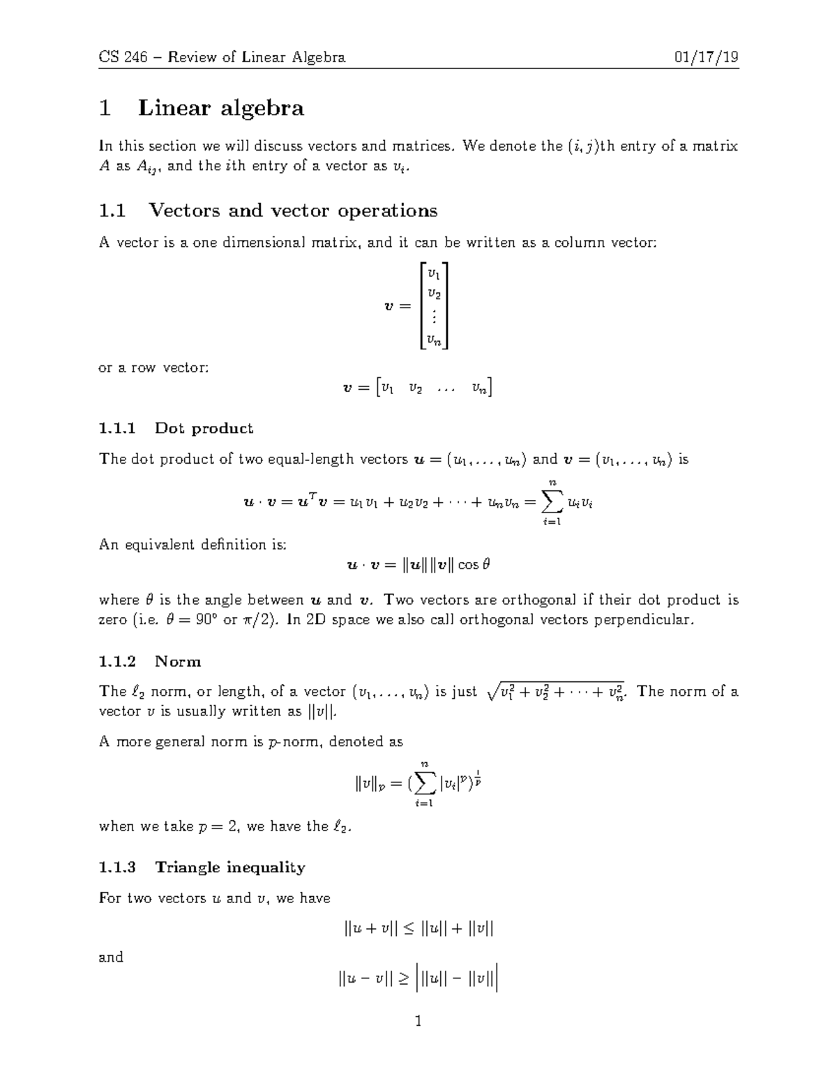 review-linear-algebra-1-linear-algebra-in-this-section-we-will