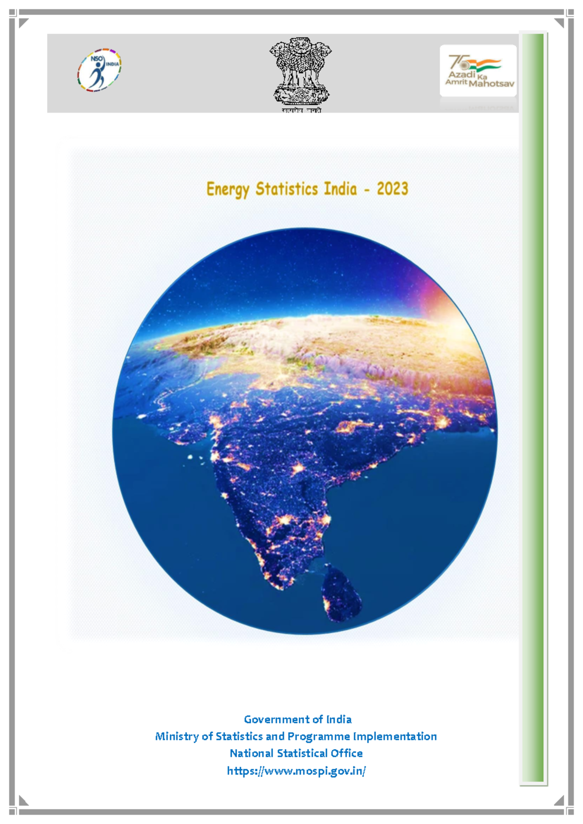 Energy Statistics India - Government of India Ministry of Statistics ...