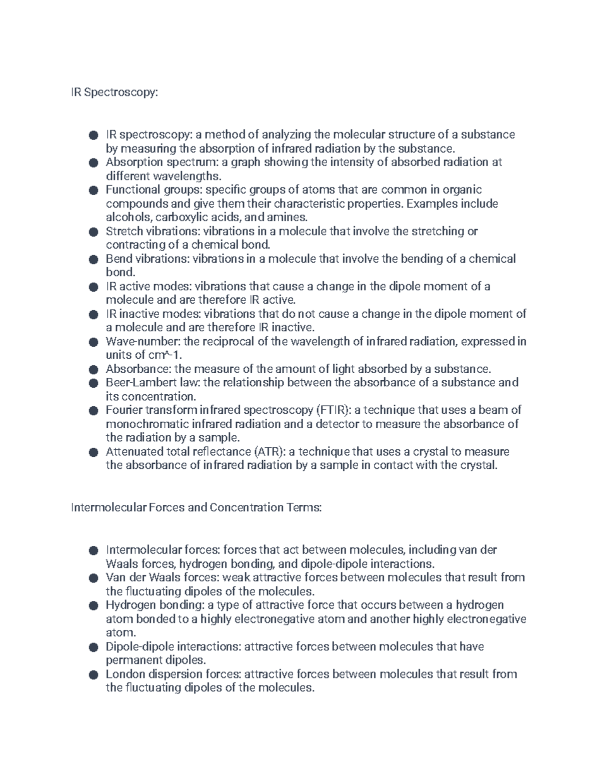 CHM 115 Lecture Notes E4 IR Spectroscopy IR spectroscopy a method