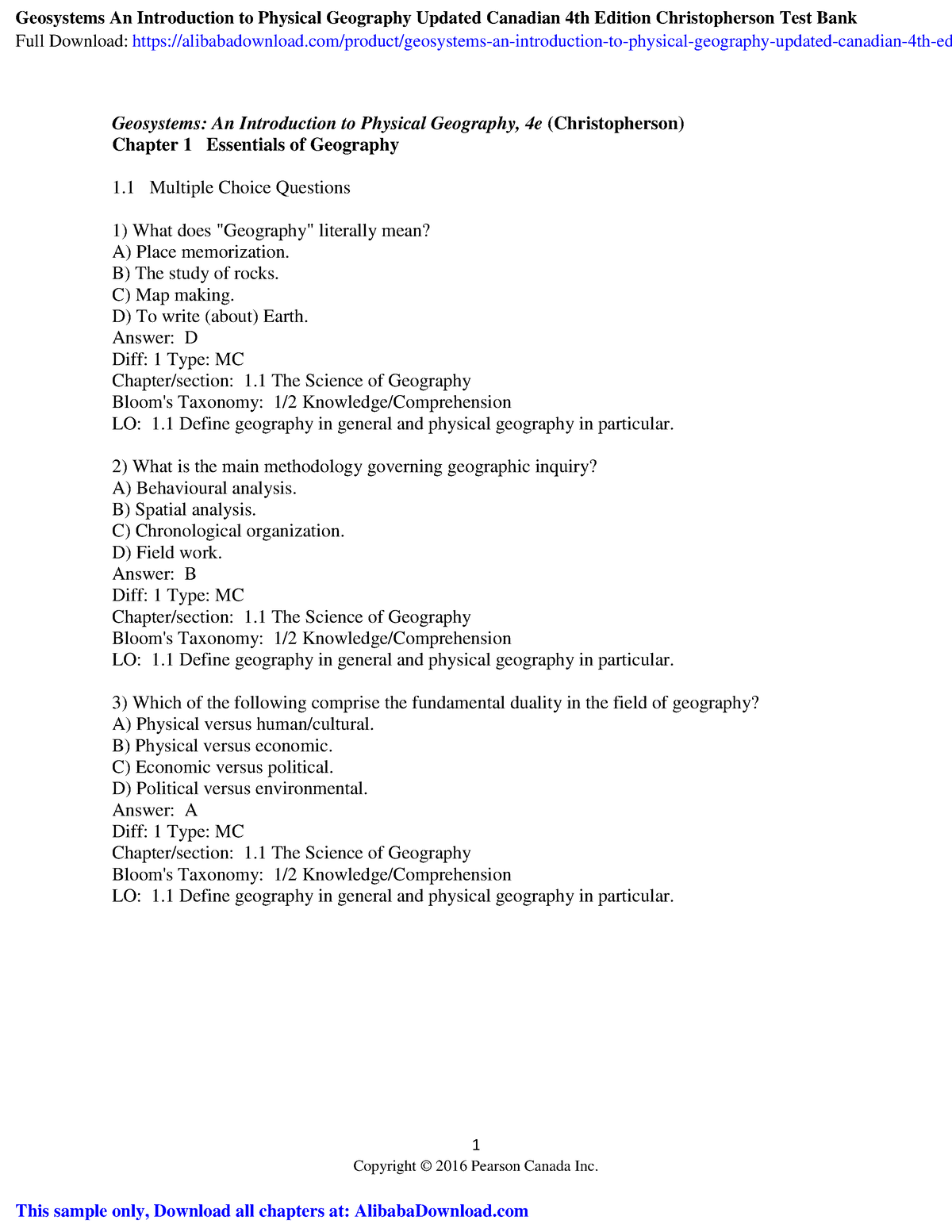 physical geography undergraduate dissertations