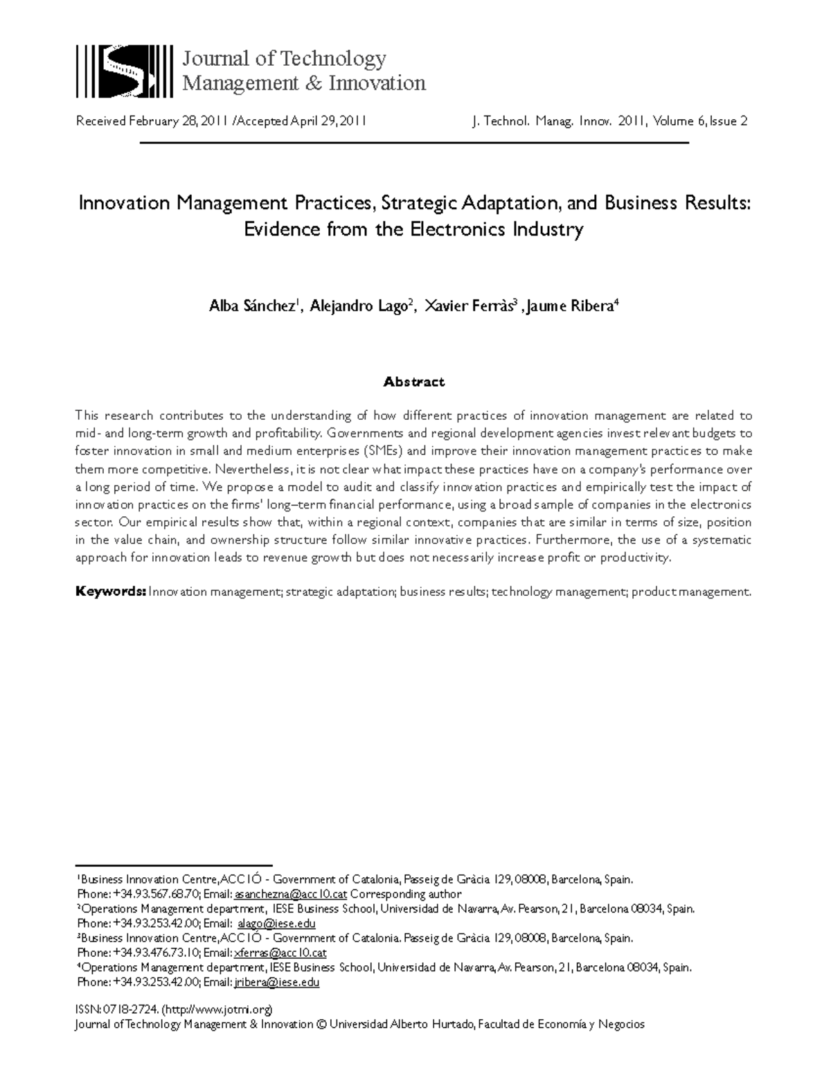 Art02 Innomanagement Essay Research Future Innovation Management