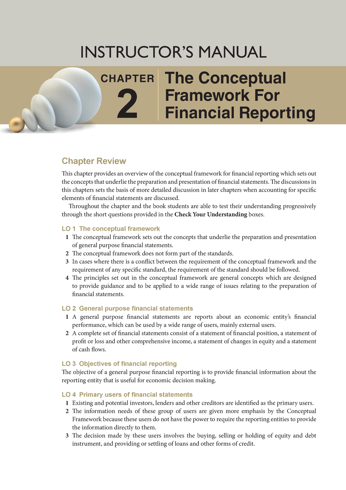 Chapter 2-2 - TOPIC 1 - The Conceptual Framework For Financial ...