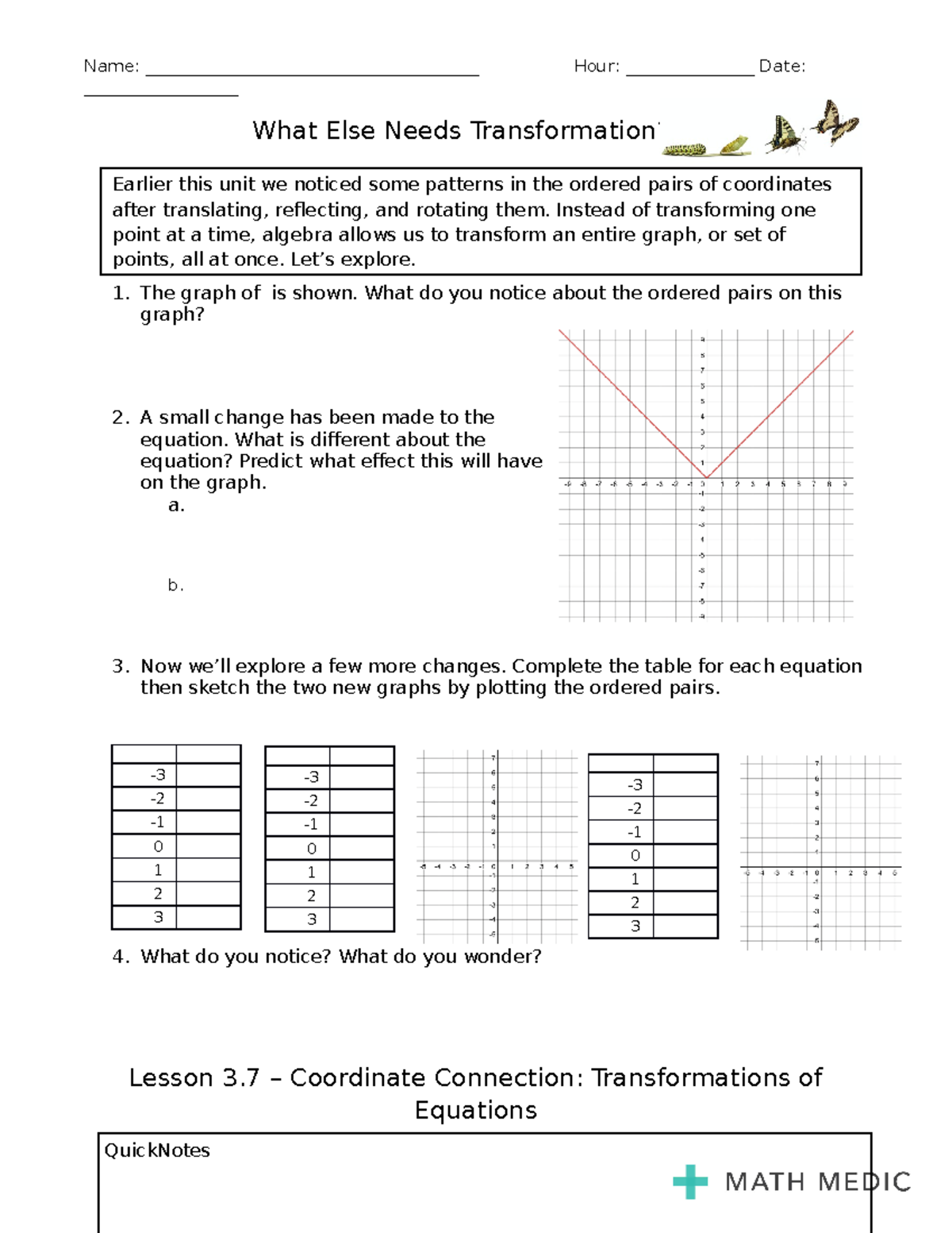 7.7 homework handout geometry answer key