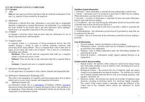 Computer Basics Lecture Notes for beginners - Computer Basics What is A ...