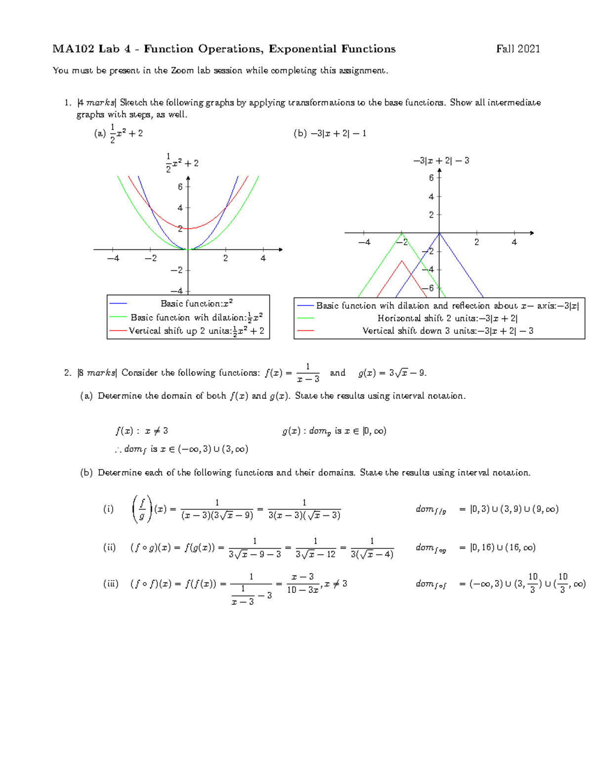 102Assignment 4-Solutions FALL 2021 - MA102 - WLU - Studocu