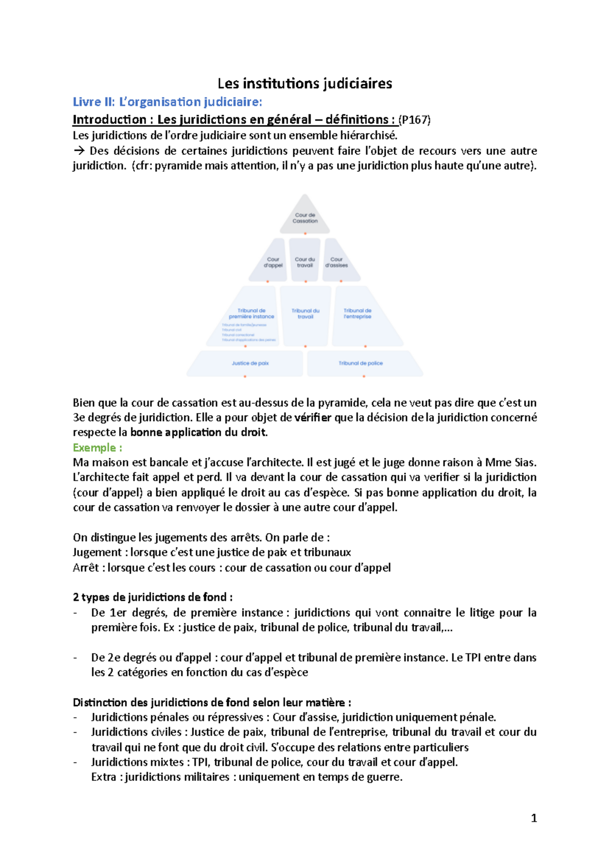Judiciaire part 2 les juridictions - Les ins'tu'ons judiciaires Livre ...