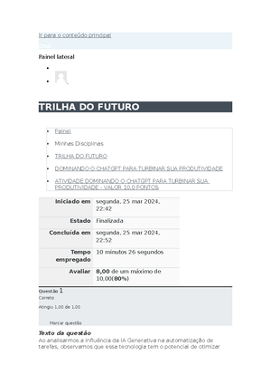[Solved] O advento da inteligncia artificial IA trouxe mudanas - Trilha ...