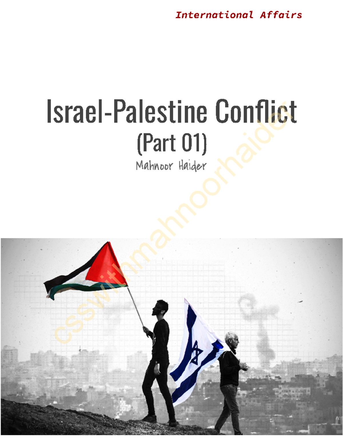 possible research report titles for israel and palestine conflict