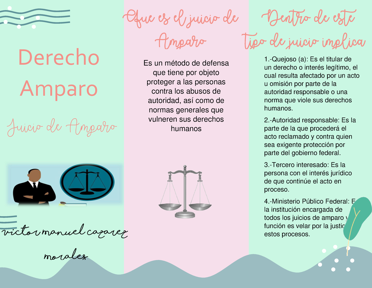 Triptico Juicio Amparo - Derecho Amparo Juicio De Amparo Que Es El ...