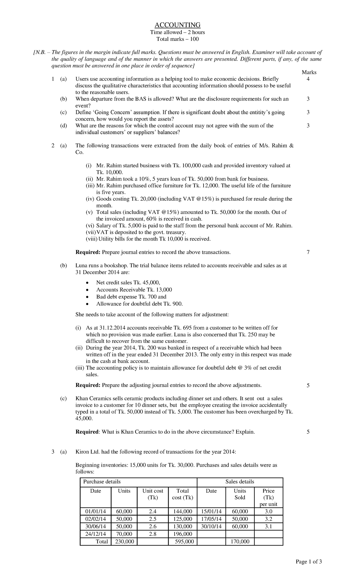 Accounting ICAB Certificate level manual note books Page 1 of 3