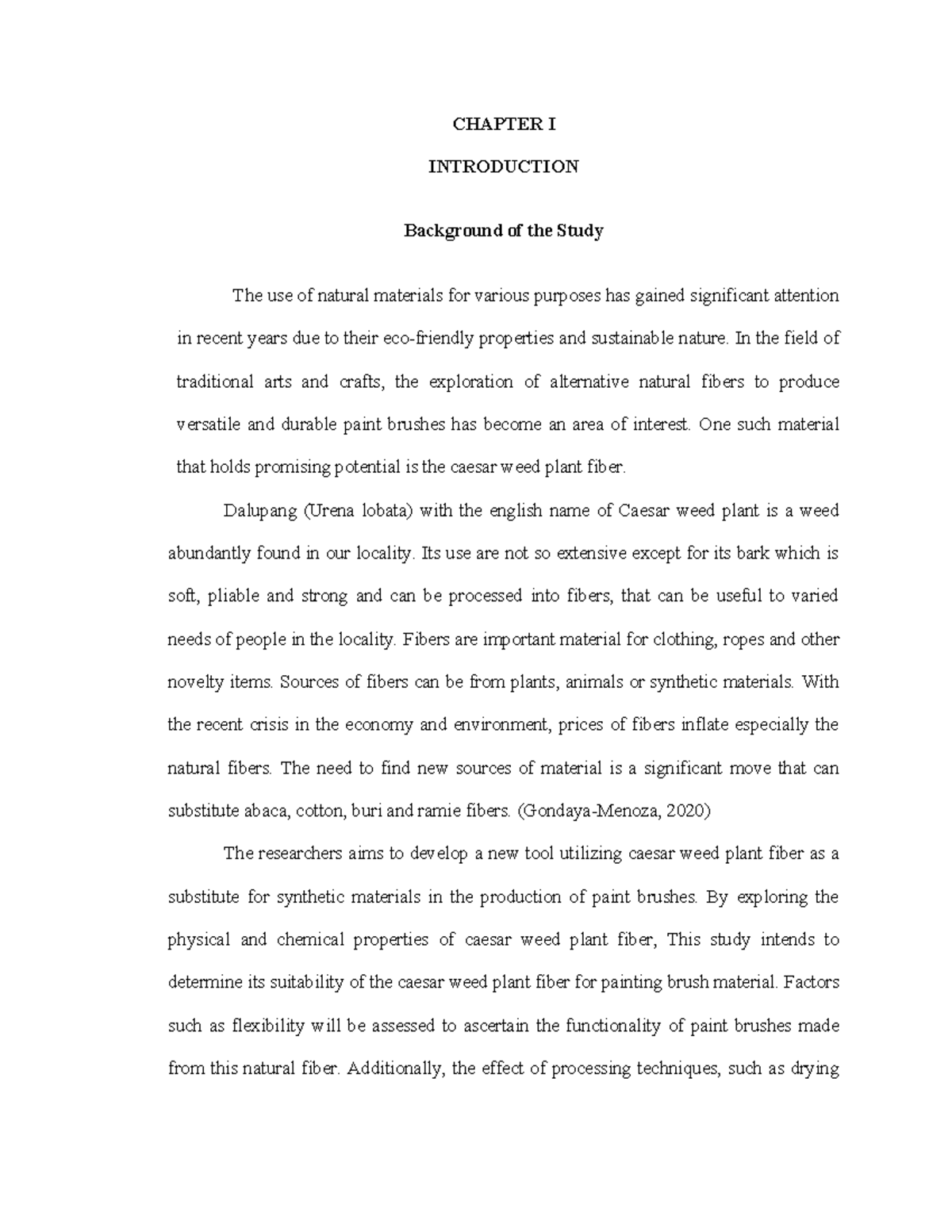 Chapter-I- Dalupang- Edited - CHAPTER I INTRODUCTION Background of the ...