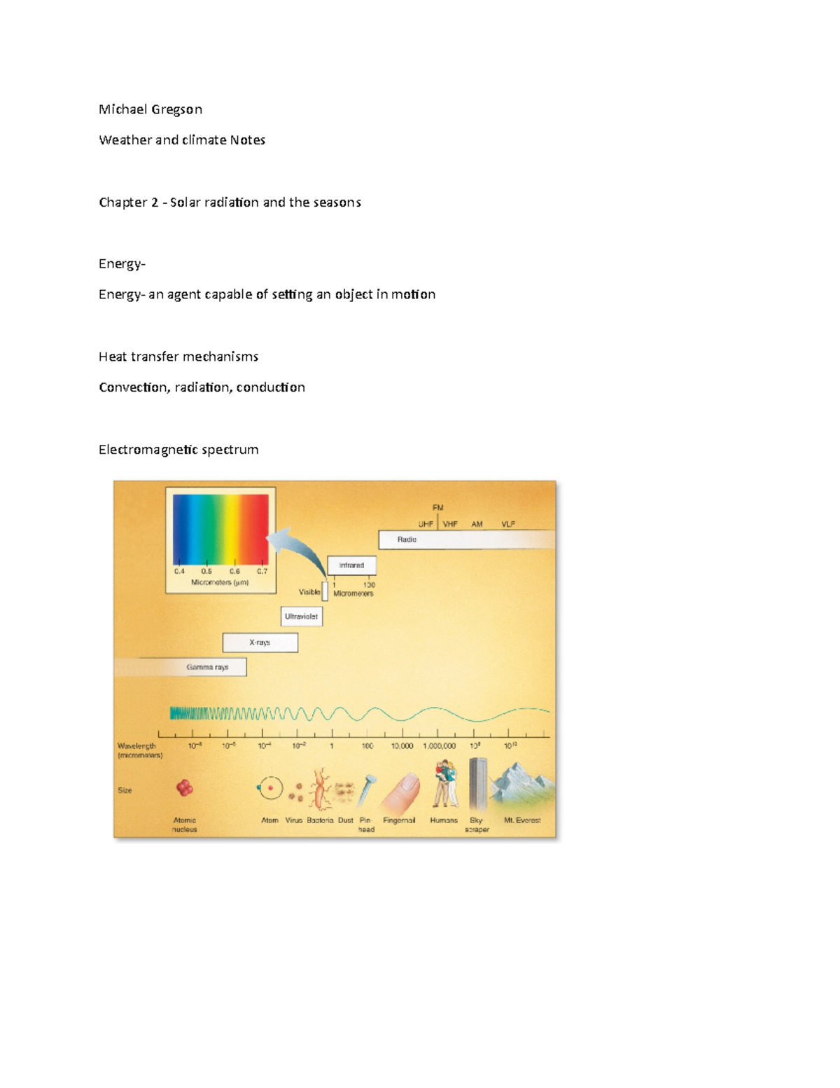 Chapter 2 and 3 weather notes - Michael Gregson Weather and climate ...
