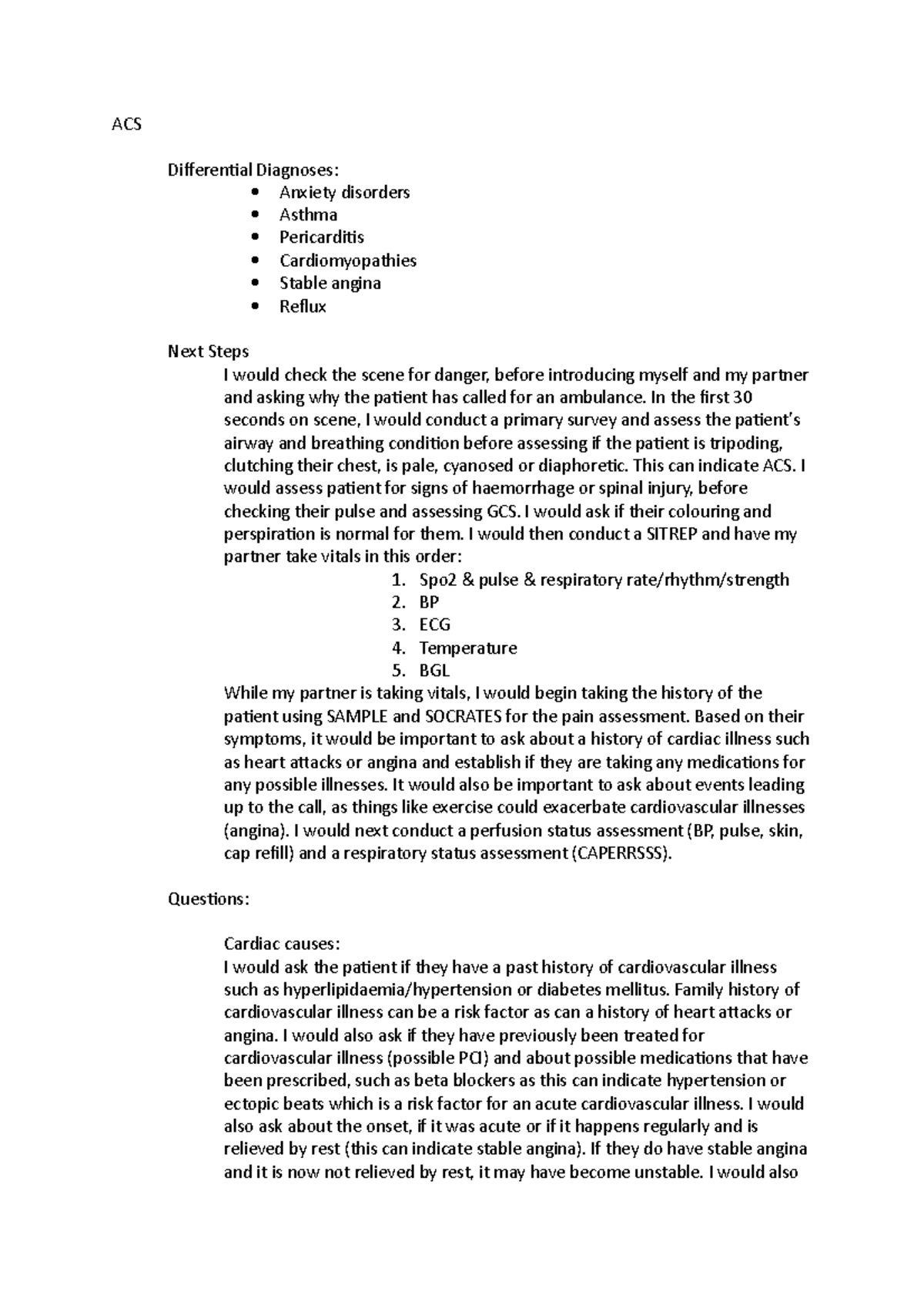 PAR211 ACS - The clinical manifestations of ACS and how to treat as per ...