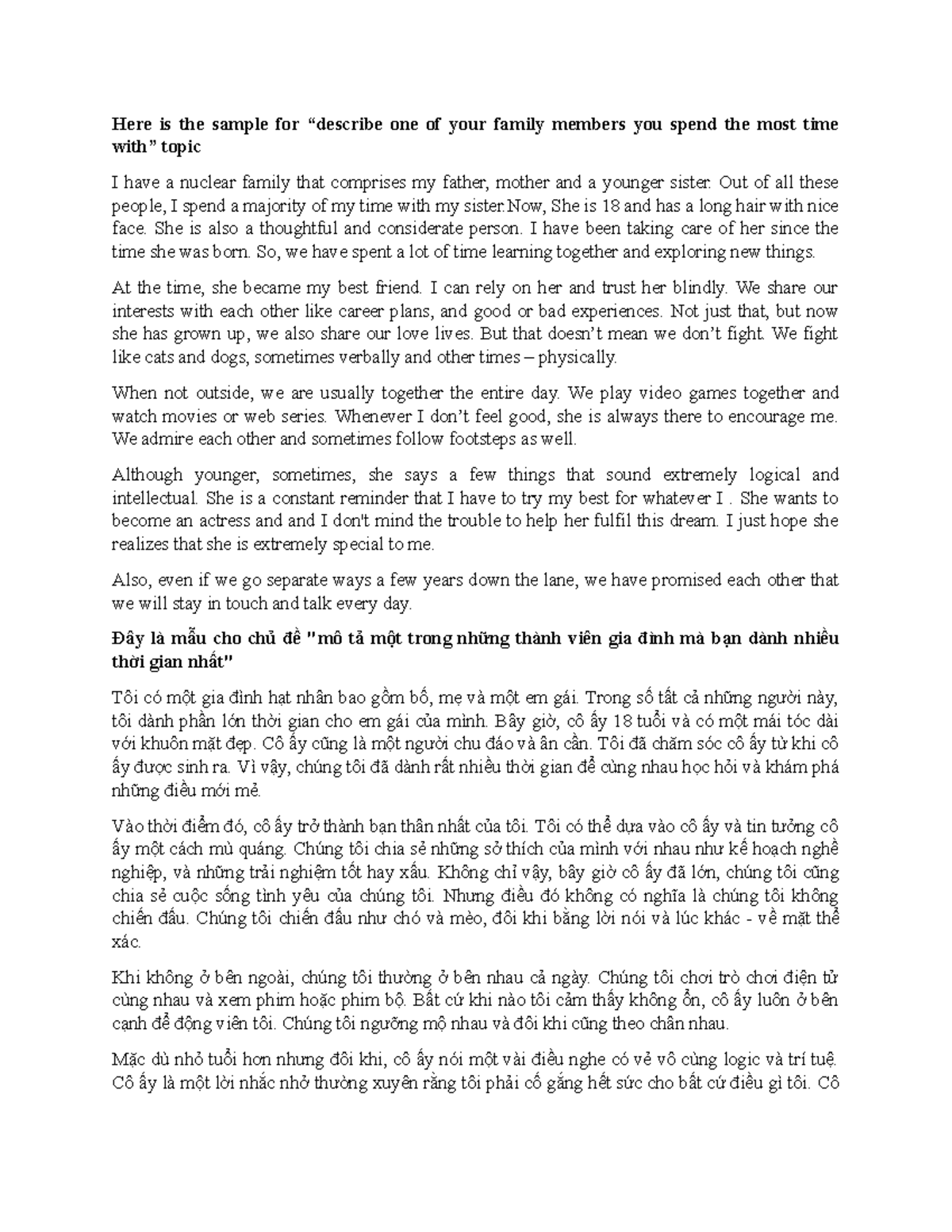 Speech 1 of sel confident - introduction - Here is the sample for ...