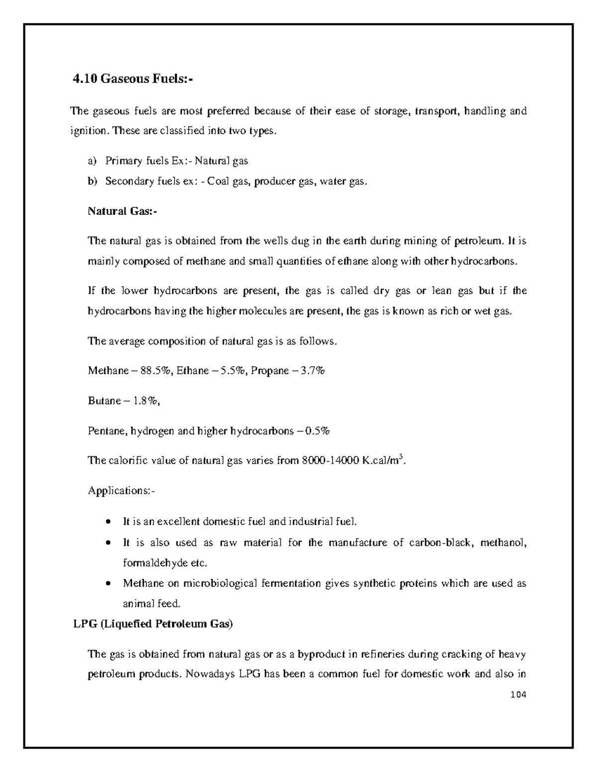 EC-Lecture Notes 7-4-114-11 - 4 Gaseous Fuels:- The Gaseous Fuels Are ...