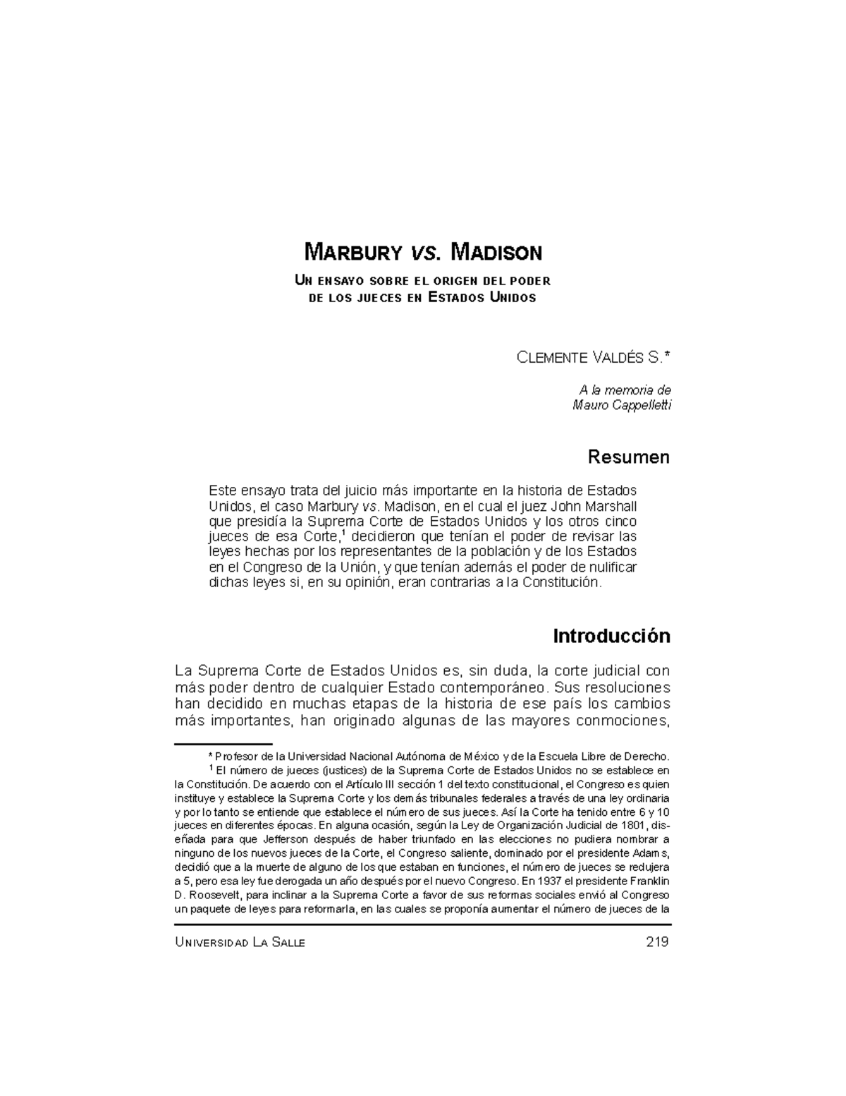 1 Marbury vs Madison - Clemente Valdés - MARBURY VS. MADISON UN ENSAYO ...